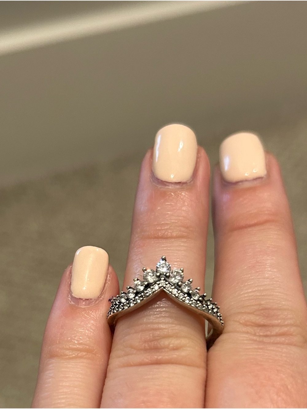 Pandora Princess Wishbone Ring size 6 - Picture 3 of 8